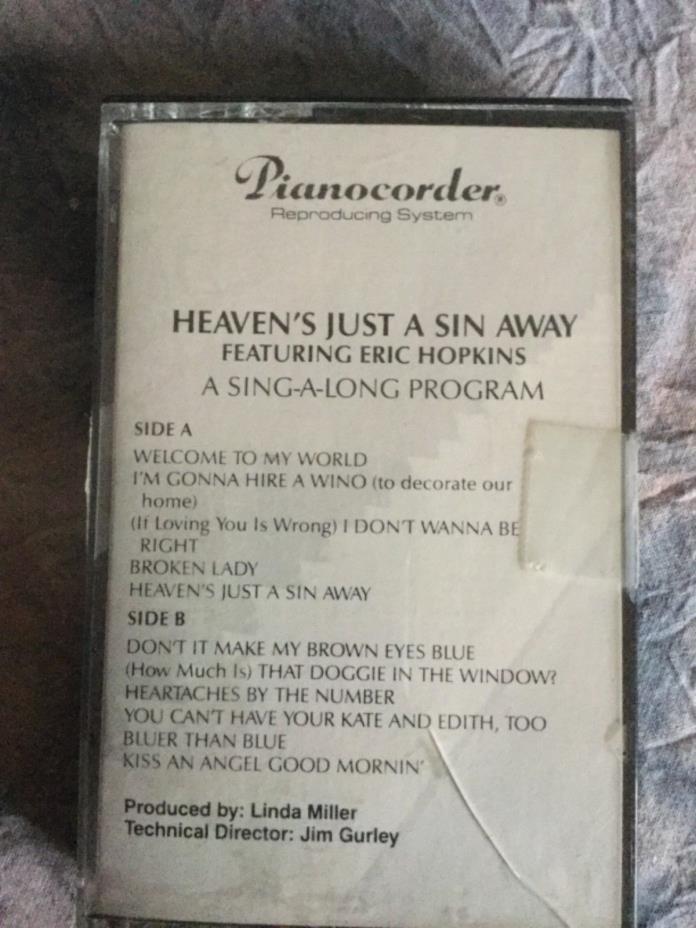 Pianocorder Reproducing System - HEAVEN’S JUST A SIN AWAY - Casette Tape