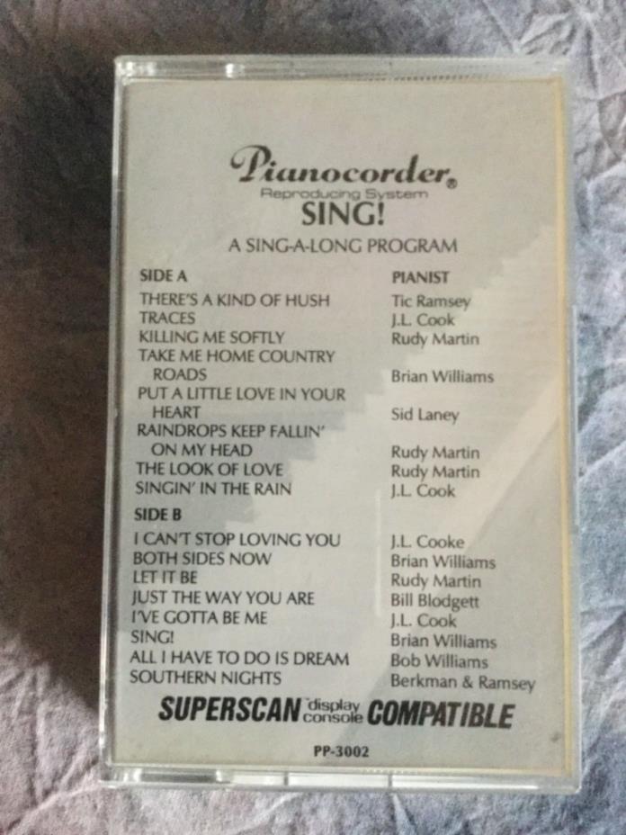 Pianocorder Reproducing System - SING! - Casette Tape