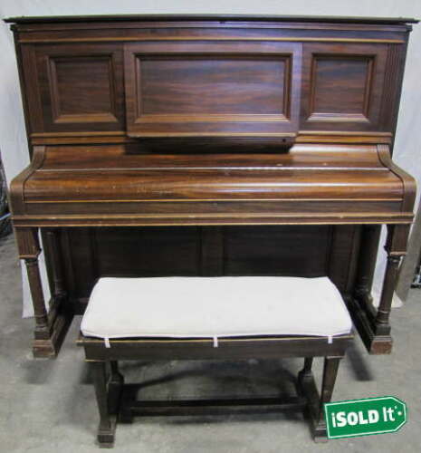 RARE FIND Wm KNABE & CO BALTIMORE 1900 UPRIGHT PIANO w/BENCH #48615 READY 2 PLAY