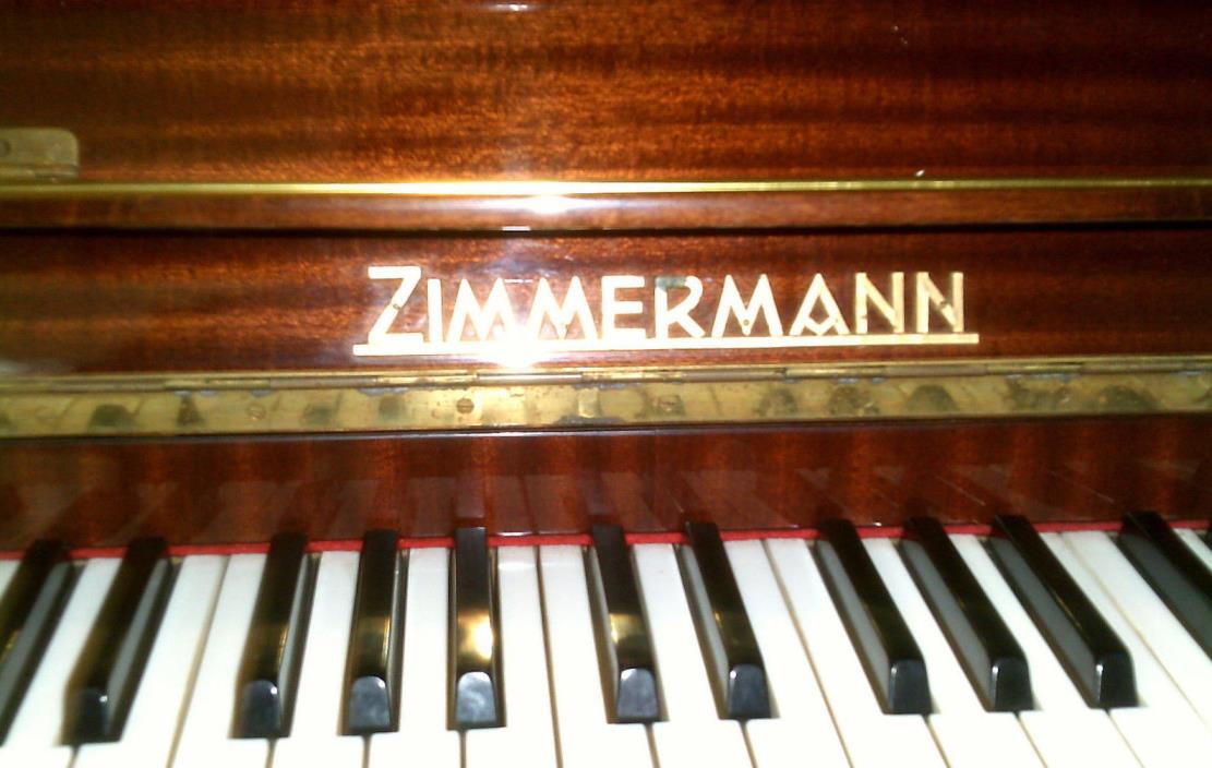 ZIMMERMANN UPRIGHT PIANO Model 105 C With Original Documents