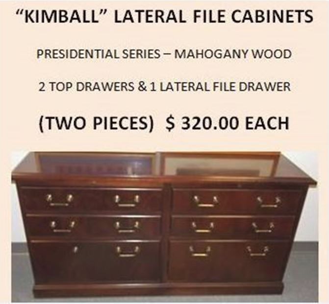 Lateral File Cabinet - Wood - Presidential Series - KIMBALL