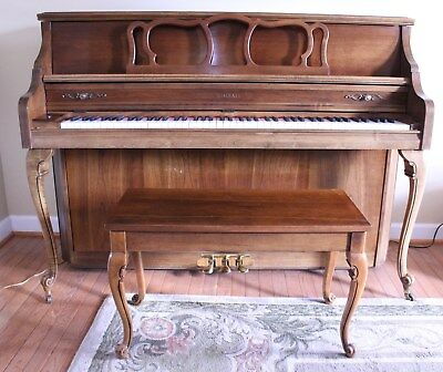 Media PA Kimball Upright Piano Sonata French Provincial Cherry w/ Bench & Books