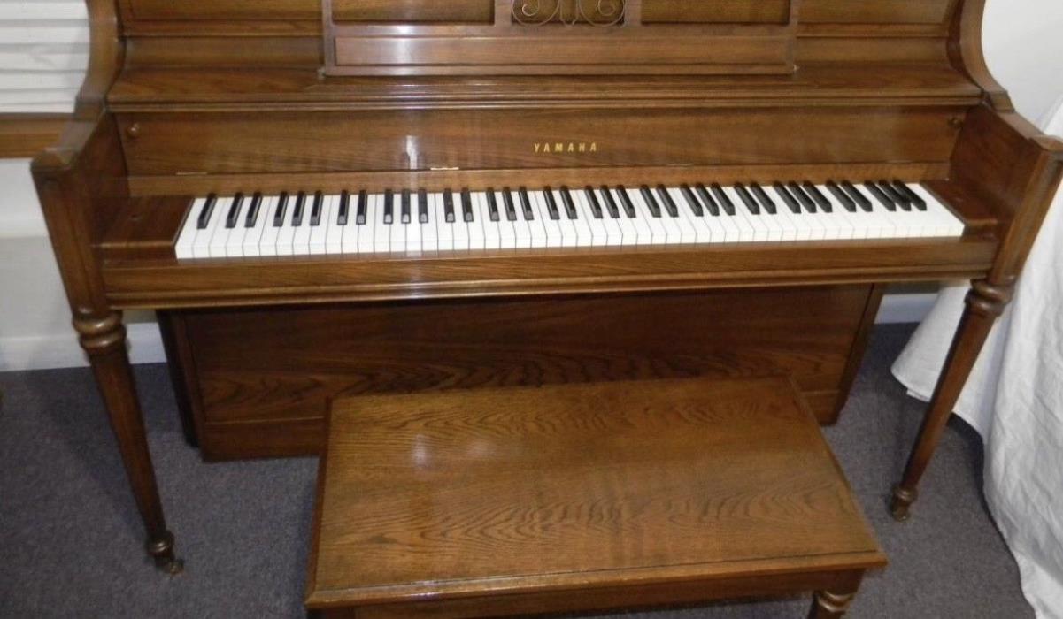 Yamaha Walnut Console Upright Piano and Bench
