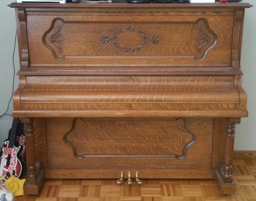 1907 Baus Piano Co. New York Upright Piano