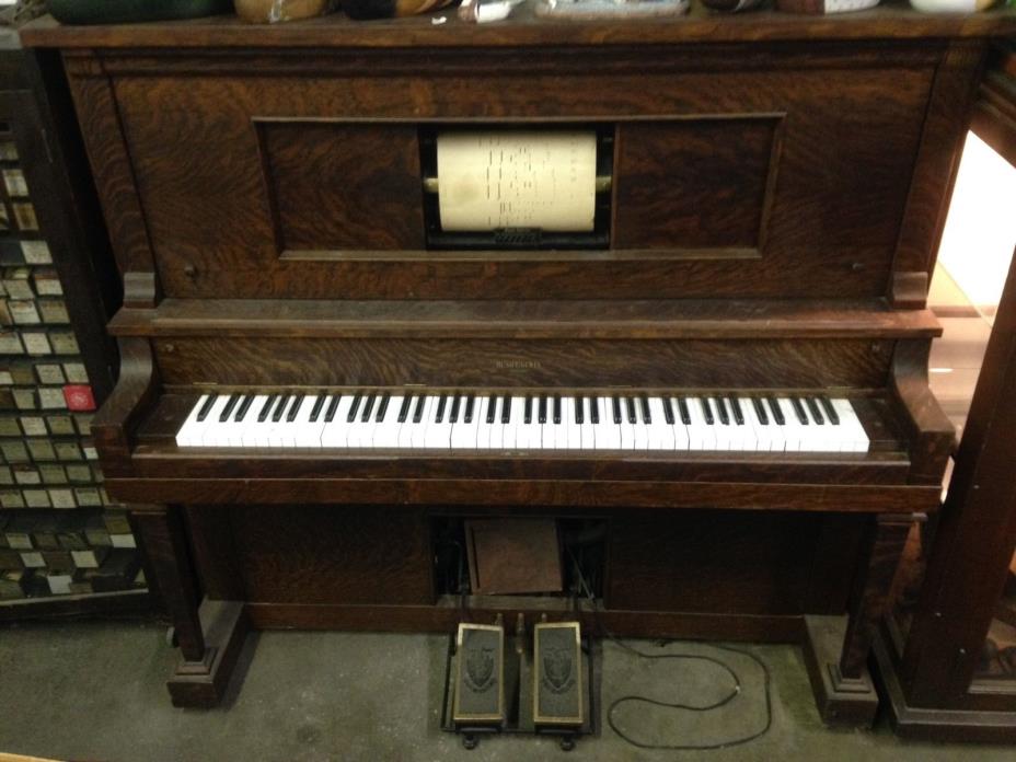 Bush and Gerts Chicago Vintage 88 Key Player Piano with Music Rolls