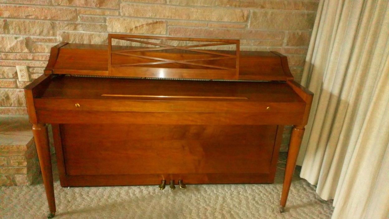 1958 BALDWIN ACROSONIC SPINET PIANO w piano bench, mid century modern pickup