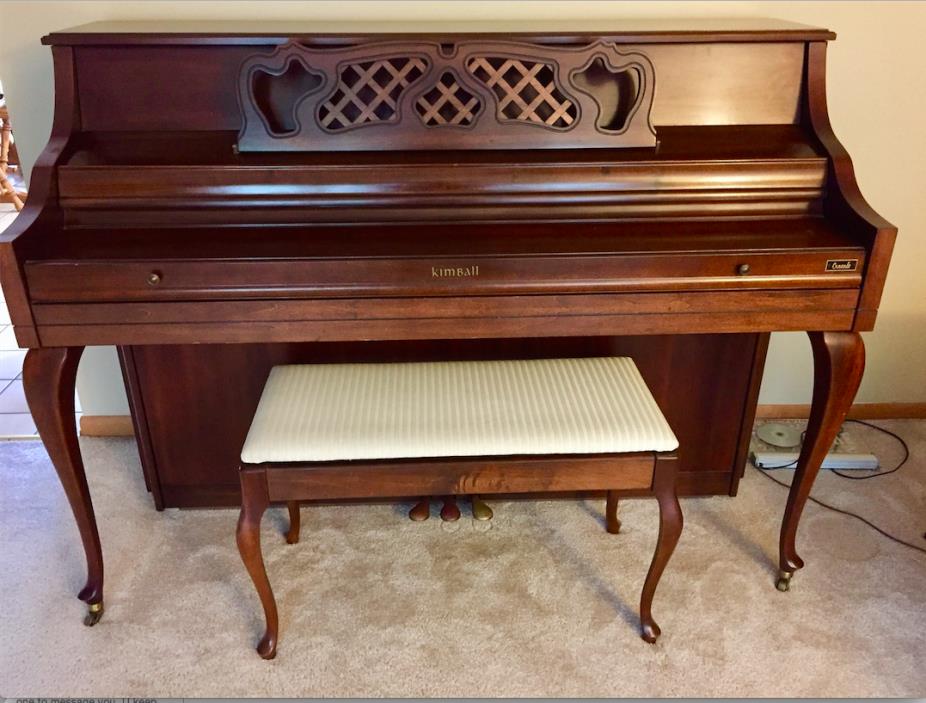 Kimball Console Piano with Storage Bench