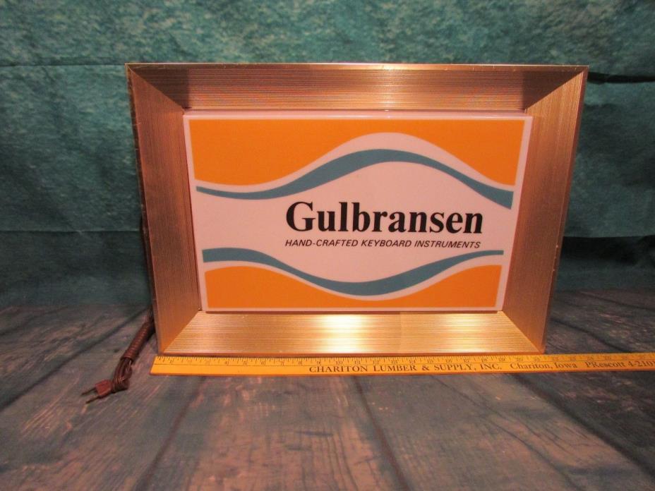 Gulbransen Light up store sign Vintage works great Keyboard Piano instruments