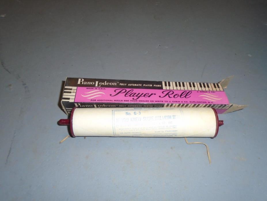 PIANO LODEON PLAYER ROLL NO. G-3 IF YOU KNEW SUSIE LIKE I KNOW SUSIE