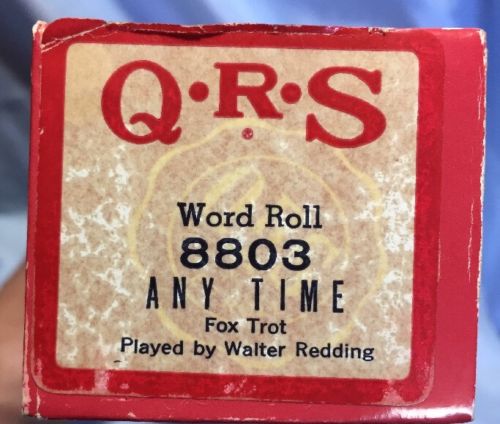 Vintage QRS Player Piano Word Roll 8803 Any Time Fox Trot by Walter Redding