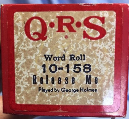 Vintage QRS Player Piano Word Roll 10-158 Release Me by George Holmes