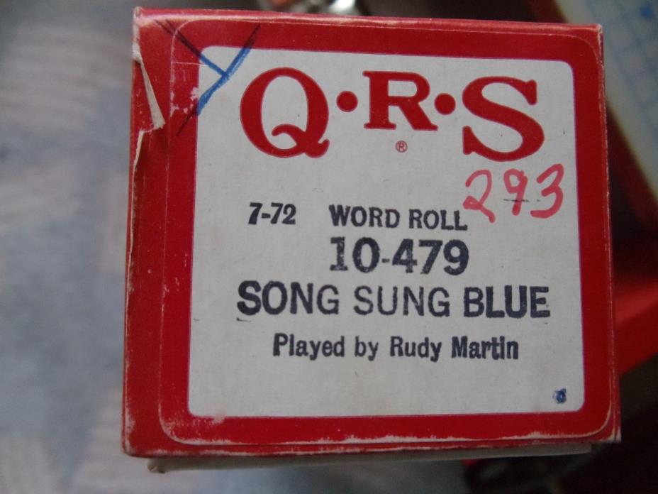 QRS 88 note Player piano roll 10-479 Song sung blue