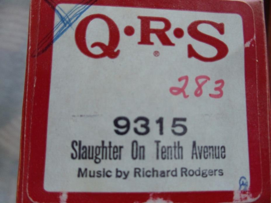 QRS 88 note Player piano roll 9315 Slaughter on tenth avenue