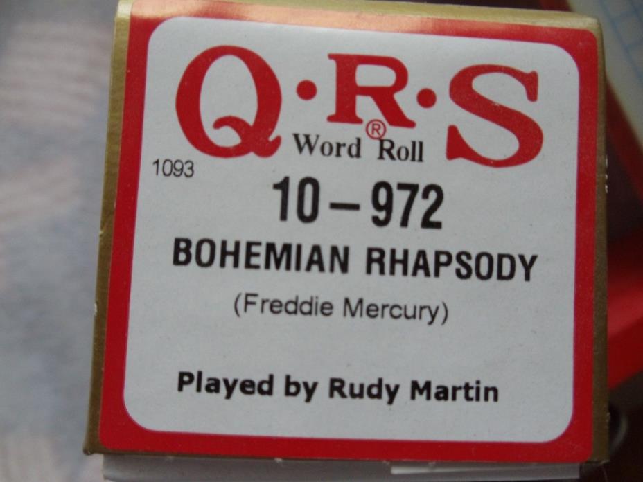 QRS 88 note Player piano roll 10-972 Bohemian Rhapsody