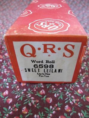 Vintage QRS Piano Roll Sweet Leilani Word Roll Fox Trot 6598
