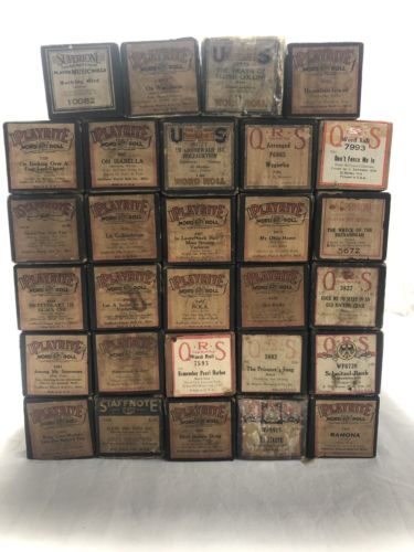 Piano Roll Lot QRS Playrite Staff Note Supertone US Boxes Included Bundle 29