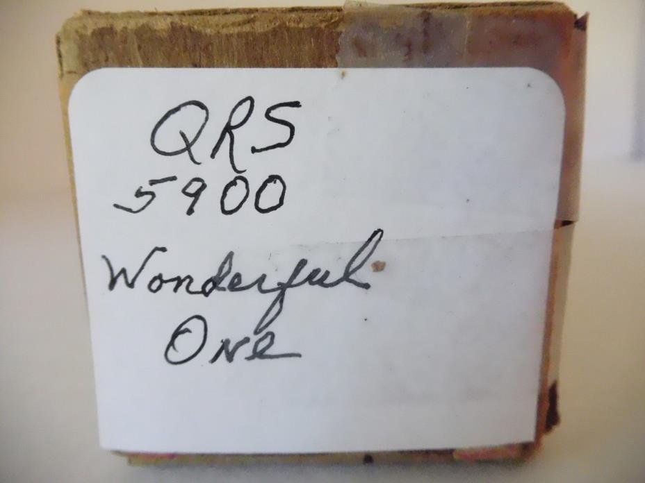 WONDERFUL ONE  -QRS Player Piano Word Roll  5900  -NO DAMAGE