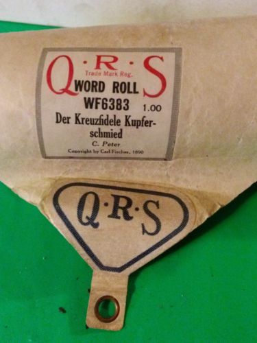 QRS - PLAYER PIANO ROLL  - Der Kreuzhdele Kupferschmied #WF6383