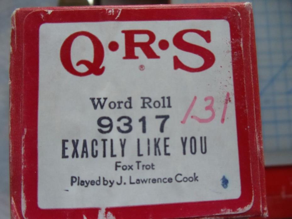 QRS 88 note Player piano roll 9317 Exactly like You