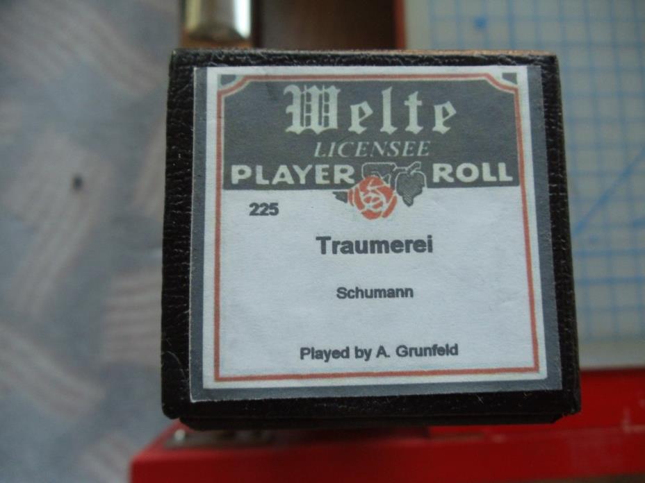Welte Reproducing player piano roll C-225 Traumerei (Schumann) pb Grunfeld