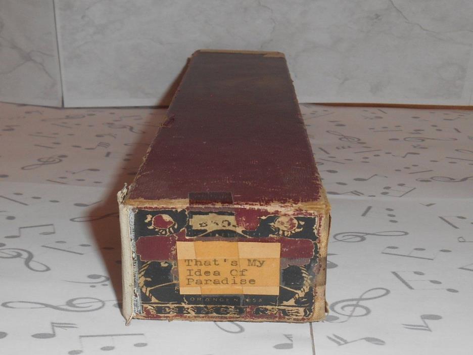 Antique Electra Player Piano Roll Thats My Idea of Paradise 85082 Song Berlin