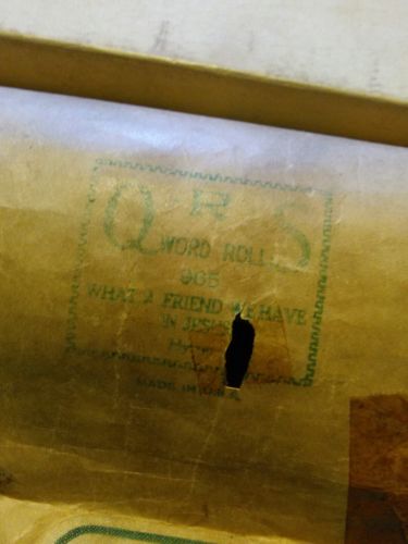 QRS - PLAYER PIANO ROLL  - What A Friend We Have In Jesus. Torn needs repaired