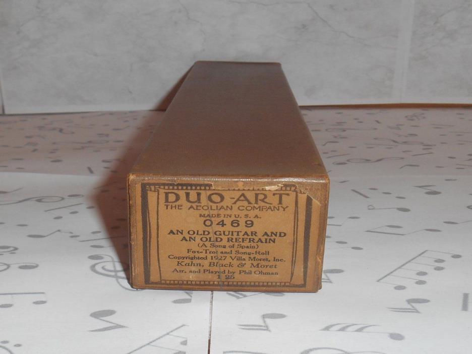 Vintage Player Piano Roll Duo Art An Old Guitar An Old Refrain  Fox Trot 1927