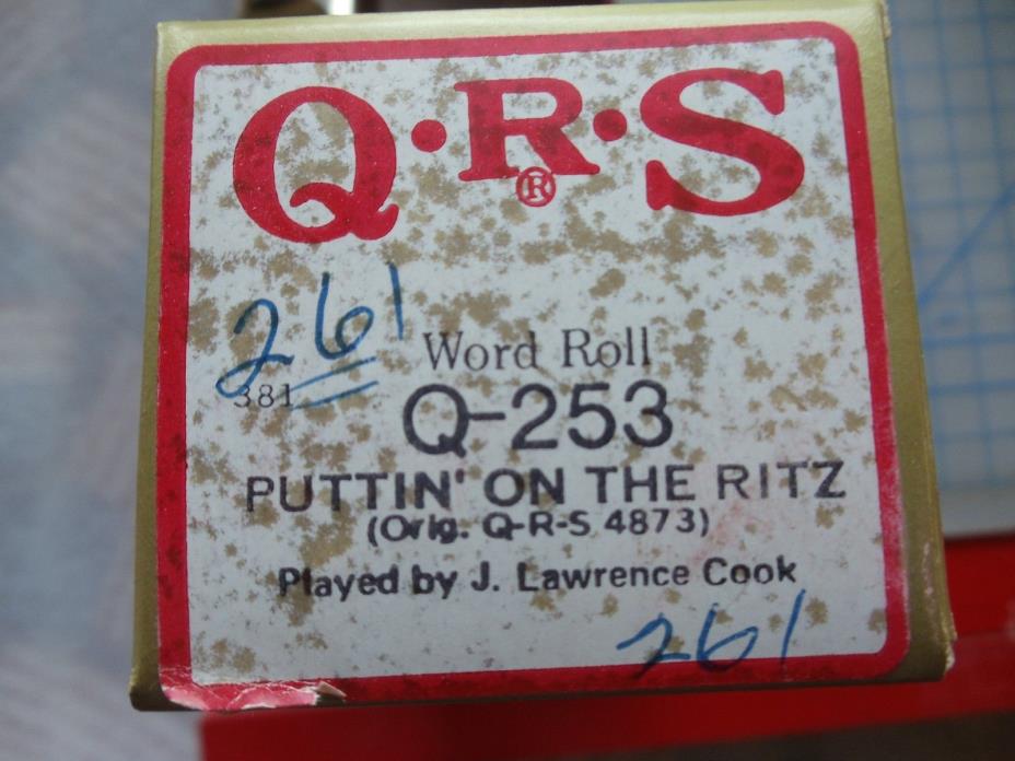 QRS 88 note Player piano roll Q-253 Puttin' On the Ritz
