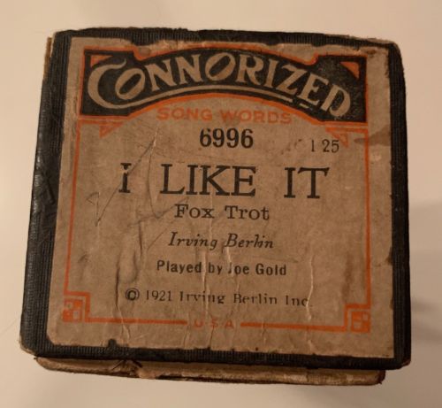 Connorized 6996 Piano Roll - I Like It - Played by Joe Gold - Irving Berlin