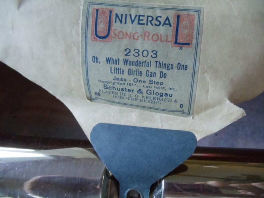 Universal 88 note player piano roll 2303 Oh, What Wonderful Things One Little