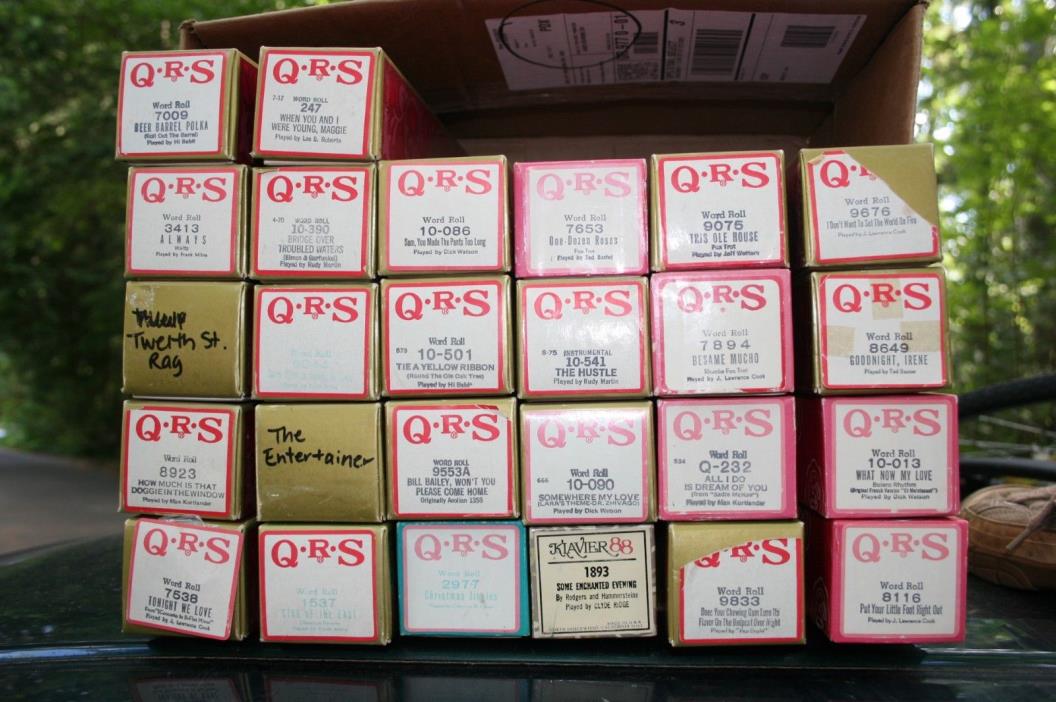 K-Newer Lot QRS Piano Rolls Orig assortment