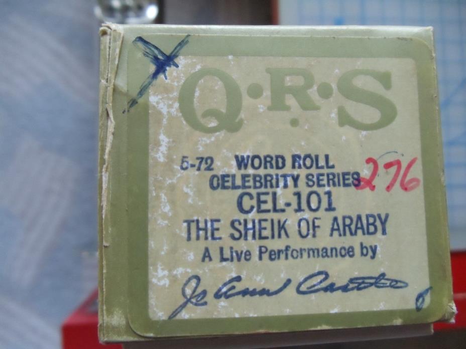 QRS 88 note Player piano roll CEL 101 the sheik of Araby pb Joanne Castle