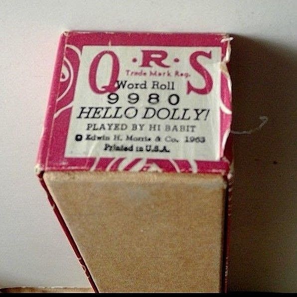 Q.R.S. player piano word roll #9949 'Hello Dolly!' #9980 box Edwin Morris Co USA
