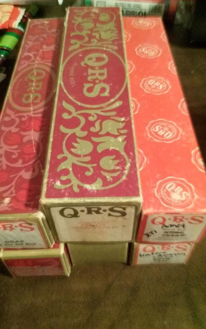 Lot of 6 QRS Player Piano Rolls