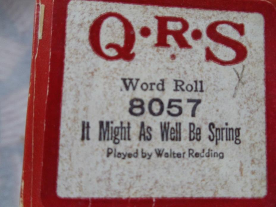QRS 88 note Player piano roll 8057 It might as well be spring