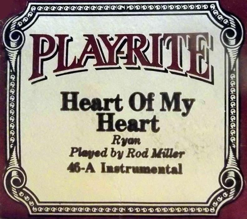 Heart of my Heart - #46-A Player Piano Roll by Play-Rite
