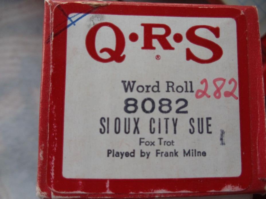 QRS 88 note Player piano roll 8082 Sioux city sue