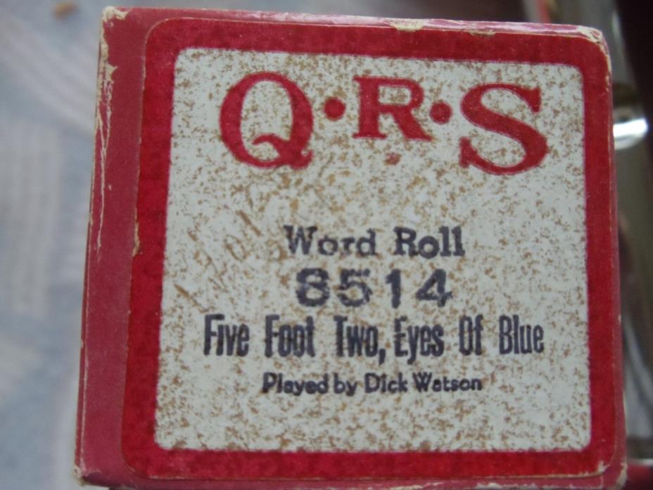 QRS 88 note Player piano roll 8514 Five Foot Two, Eyes of blue lot 2
