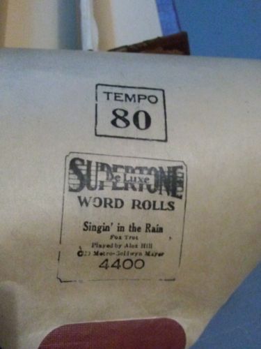 SUPERTONE - PIANO ROLL  - SIGNIN IN THE RAIN - #4400