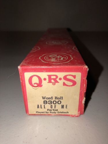 QRS Player Piano Word Roll 8300 All Of Me Rudy Erlebach
