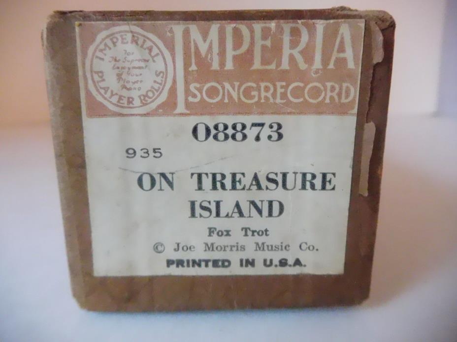 ON TREASURE ISLAND- IMPERIAL Player Piano Roll 08873 - L MARGIN HAS REPAIR