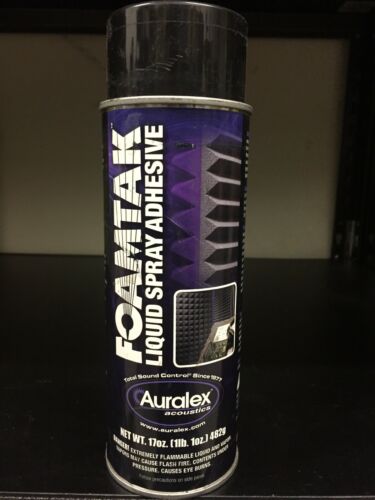 Auralex FoamTak (Liquid Spray Adhesive, Permanent) Acoustics 1lb 1oz 482g