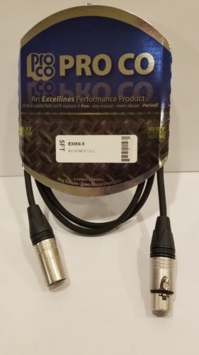 Pro Co Excellines 5' Mic Cable Microphone Cord XLR EXMN-5 ProCo