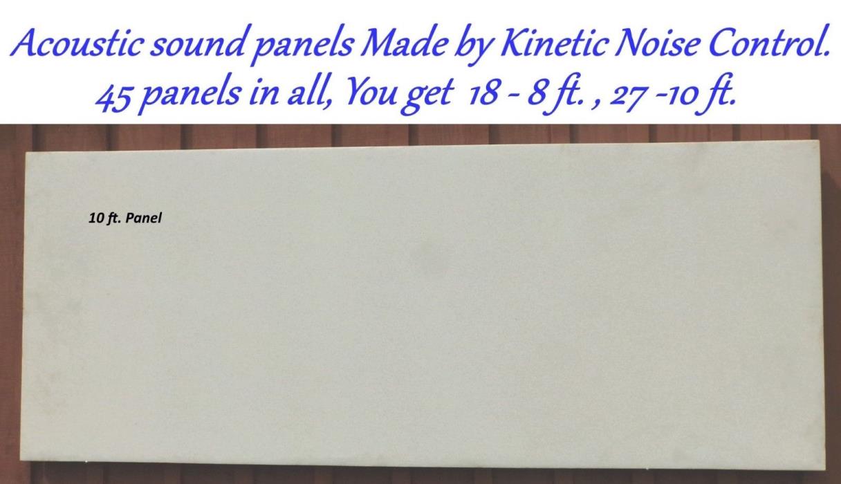 Acoustic sound panels, Kinetic Noise Control Hard Side Panels, 4 Ft & 10 Ft.