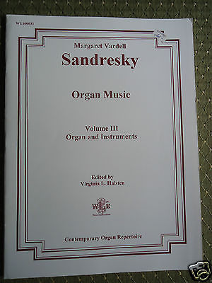 MARGARET SANDRESKY - 1994 Organ & Instruments Vol.3 Song Book MORAVIAN COMPOSER