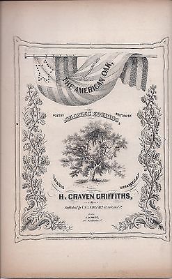 The American Oak sheet music, To the American Navy, 1853, Poetry Charles Edwards