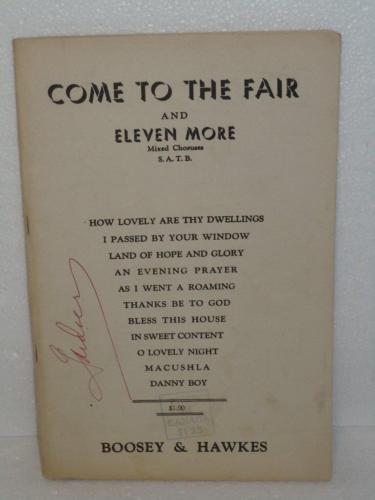 Come To The Fair and Eleven More Piano Solos Sheet Music Tablature Boosey 1950s