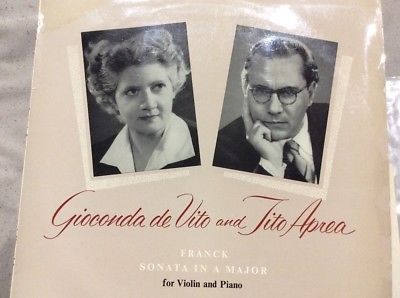Franck Sonata in A Major for violin & piano,Gioconda De Vito Tito Aprea BLP 1087