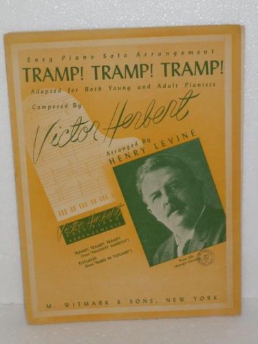 Tramp! Tramp! Tramp! Piano Solos Sheet Music Tablature Witmark & Sons 1950's Tab