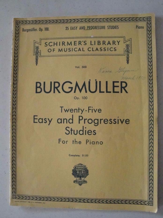 Burgmuller 25 Easy and Progressive Studies For the Piano - 1931 - Paperback